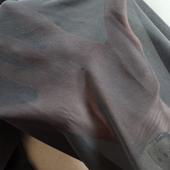 Betsy & Adam Black Donna Long Off the Shoulder Illusion Sleeve Dress Size 10 NWT - Picture 16 of 16